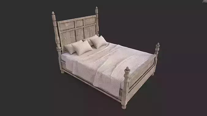 Medieval Environment Props 1 Bedroom Furniture Pack Low-poly 3D model 5