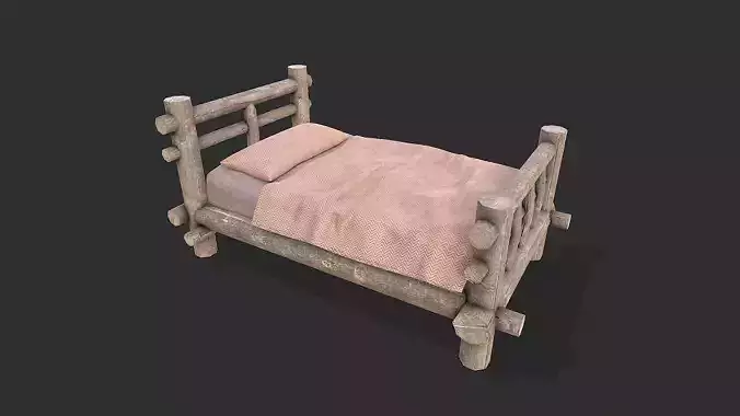 Medieval Environment Props 1 Bedroom Furniture Pack Low-poly 3D model 6