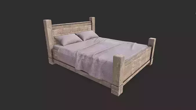 Medieval Environment Props 1 Bedroom Furniture Pack Low-poly 3D model 3