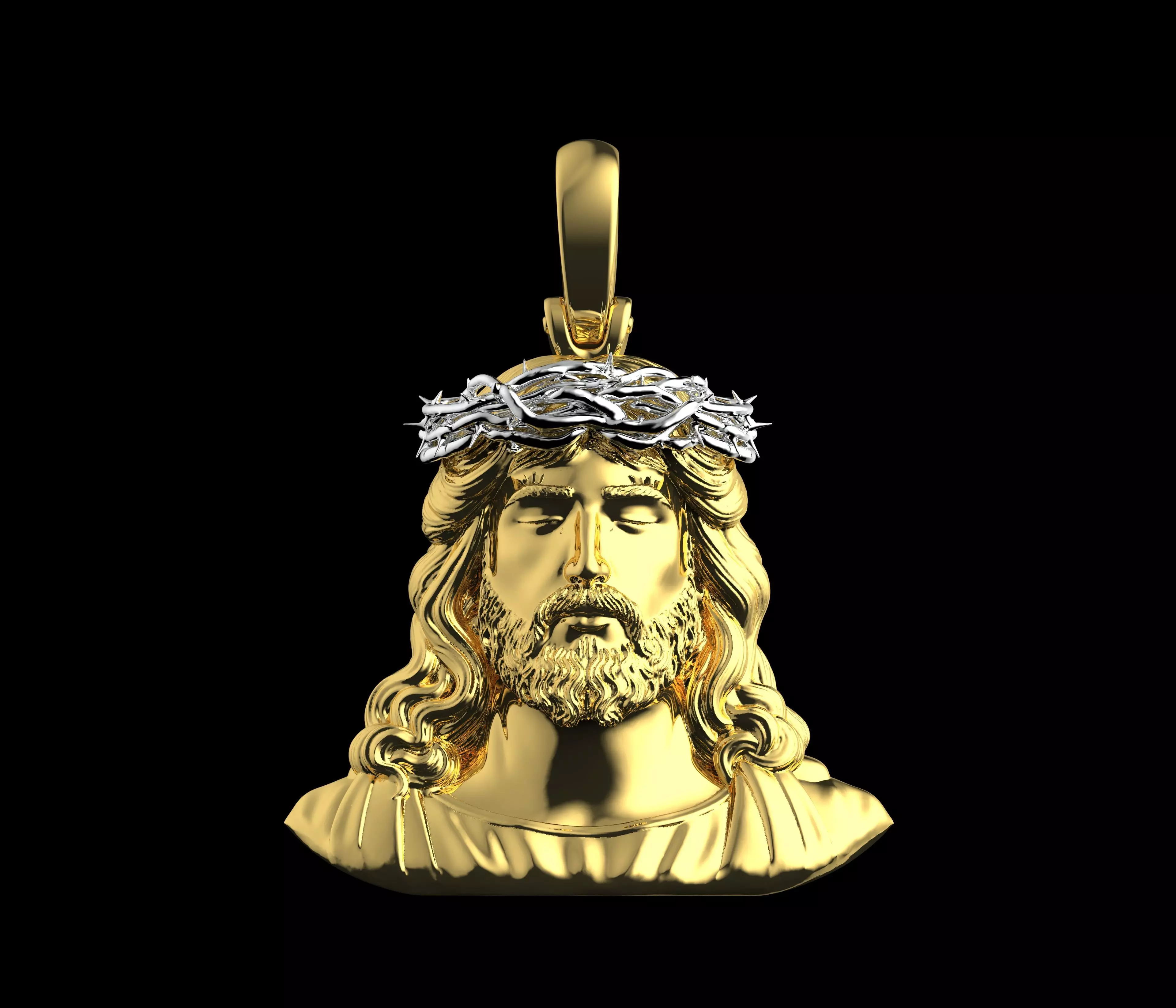 Pendant Jesus 3dm STL Ready for Casting N1708 3D print model