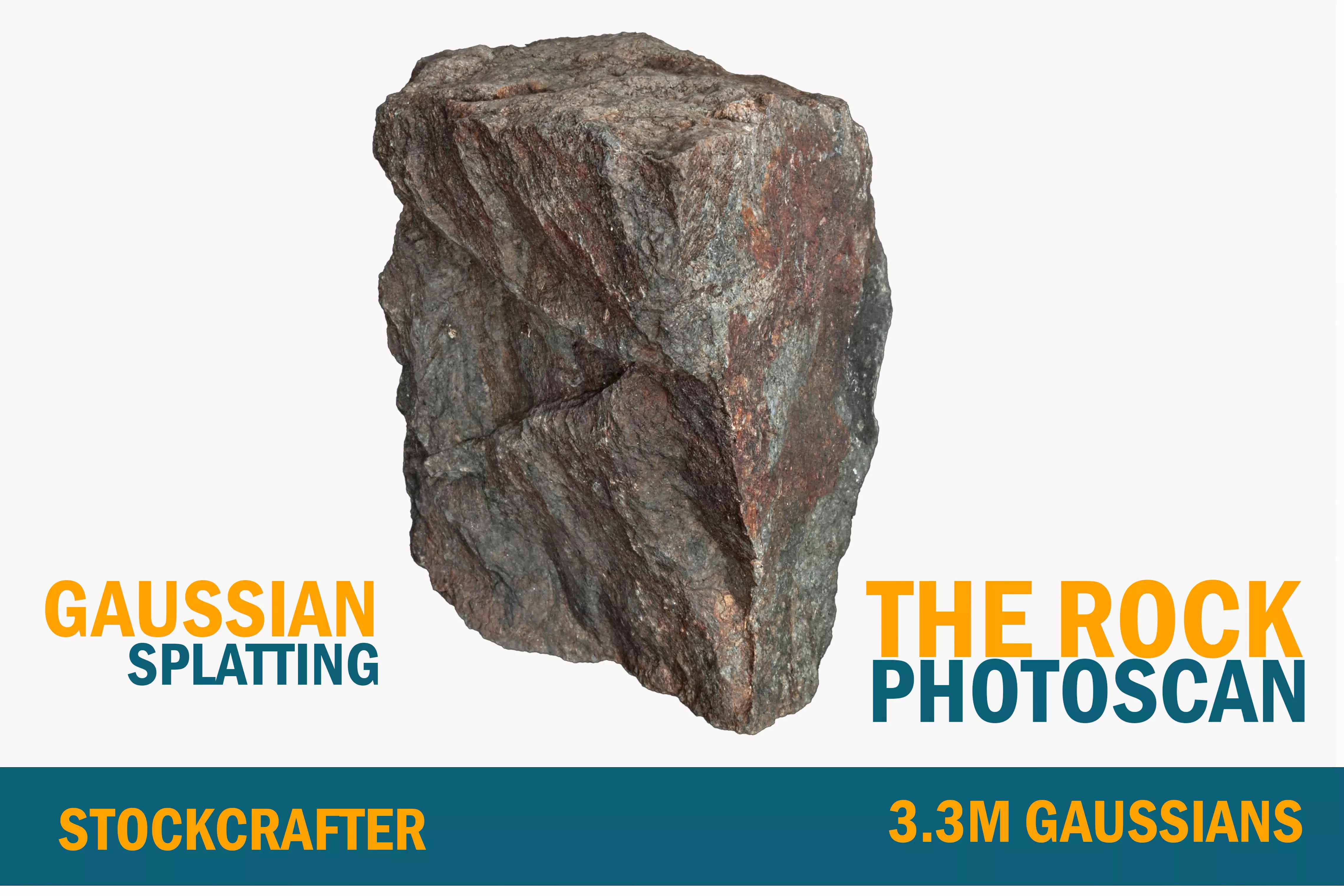 Photoscanned Stone - Gaussian Splatting HiRes 3D model
