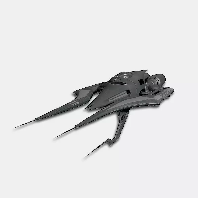Fighter Spaceship 3D model_0