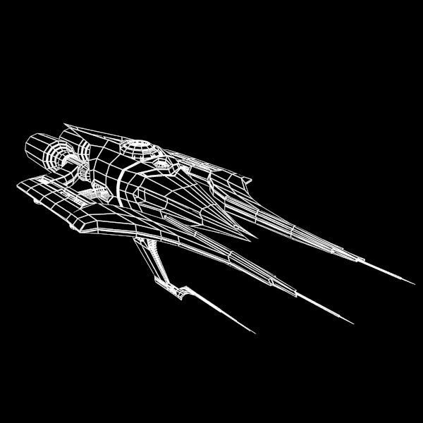 Fighter Spaceship 3D model_5