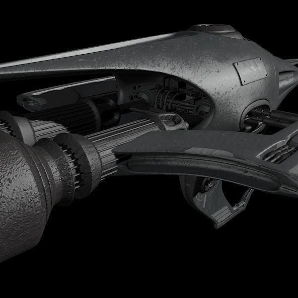 Fighter Spaceship 3D model_2