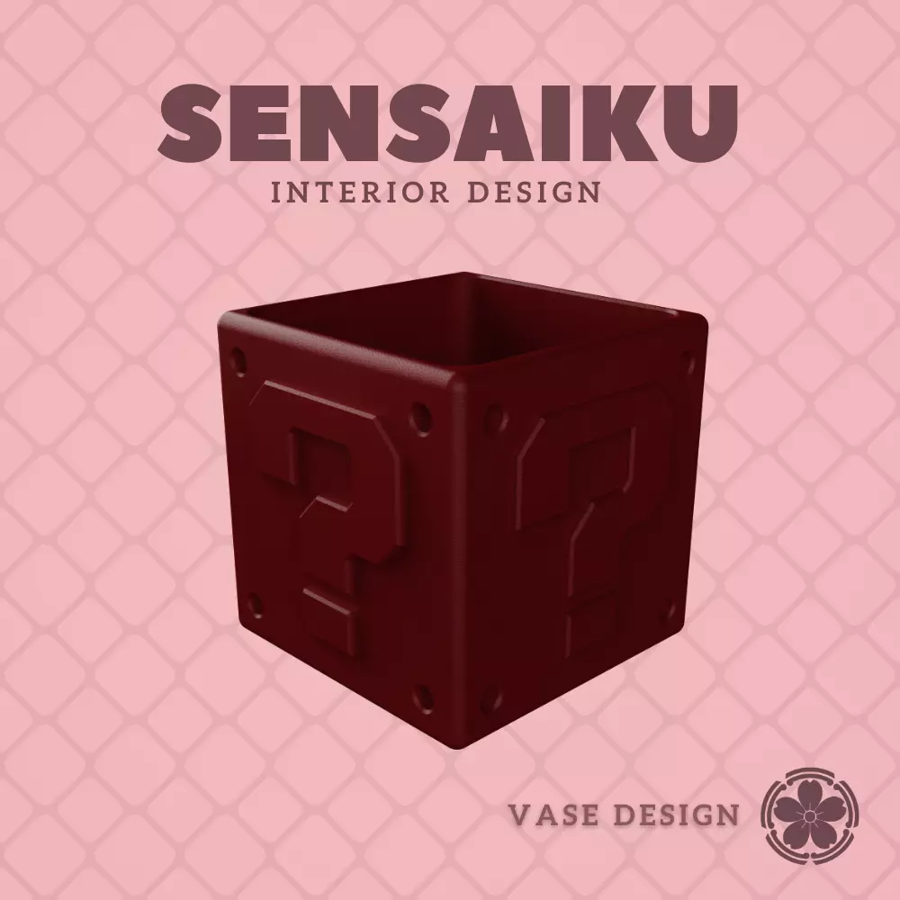 01 Cube 01 - Mario Custom Vase Design - Ikebana Home Decoration 3D print model