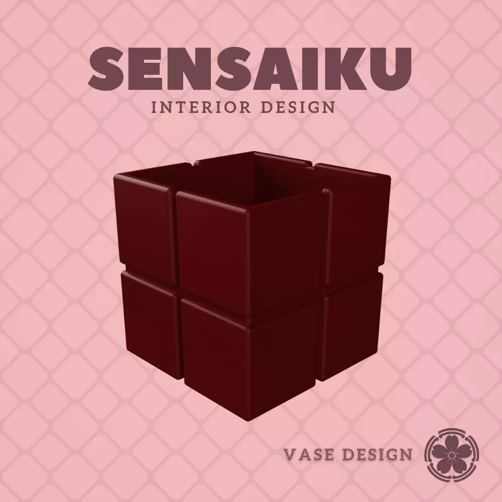 05 Cube 05 - 4 Cubes - V2 Custom Vase Design - Ikebana 3D print model
