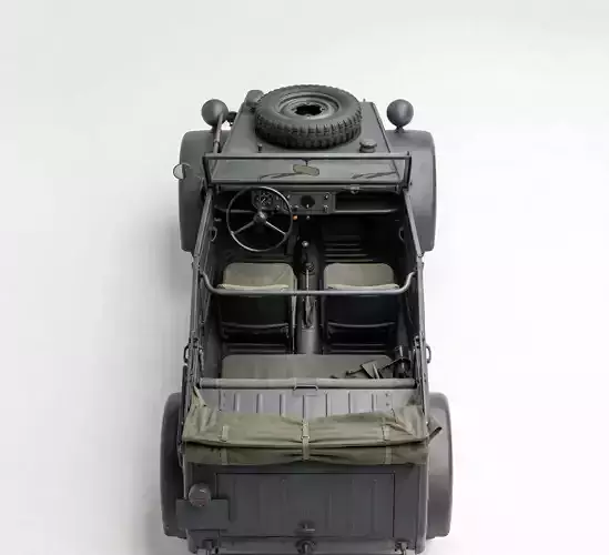 Volkswagen Kubelwagen Typ 82 Low-poly 3D model 7