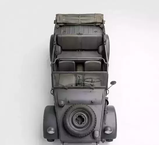Volkswagen Kubelwagen Typ 82 Low-poly 3D model 4