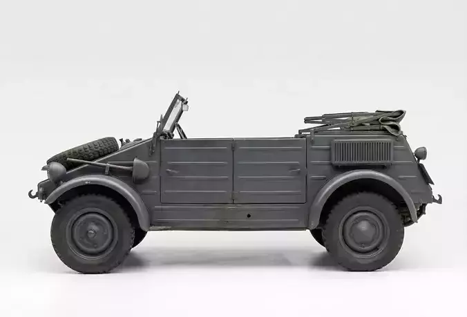 Volkswagen Kubelwagen Typ 82 Low-poly 3D model 3