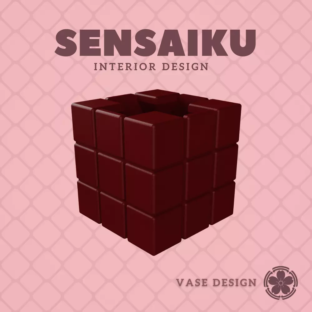 16 27 Cubes Custom Vase Design - Ikebana Home Decoration 3D print model