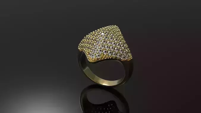 Ring gold with diamonds