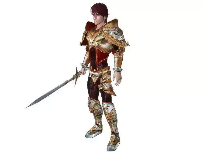 3Dfoin - Royal Knight Low-poly 3D model