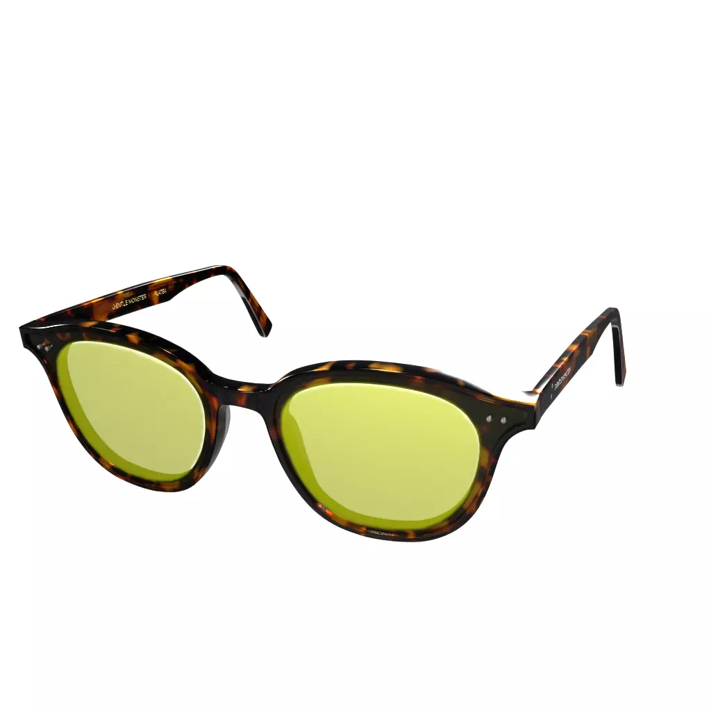 Gentle Monster Lang Turtoise Olive Green Low-poly 3D model