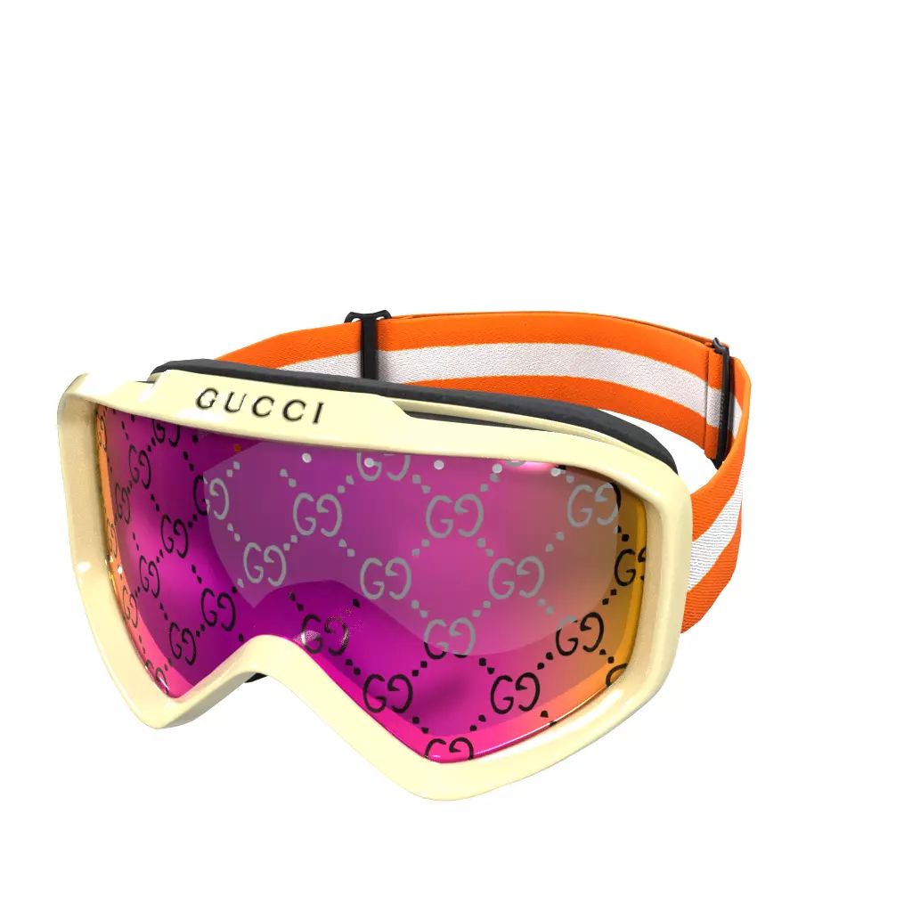 Gucci Ski Mask Ivory Injected Low-poly 3D model