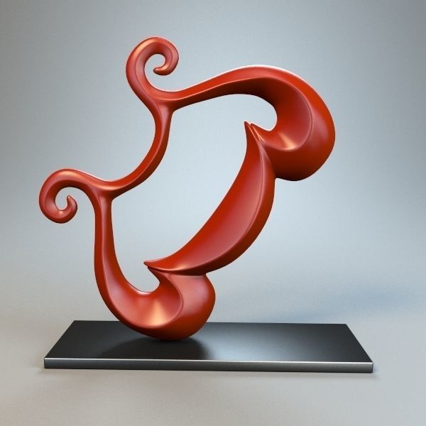 Abstract Figure m04 P 3D print model_2