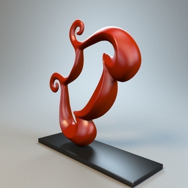 Abstract Figure m04 P 3D print model_3