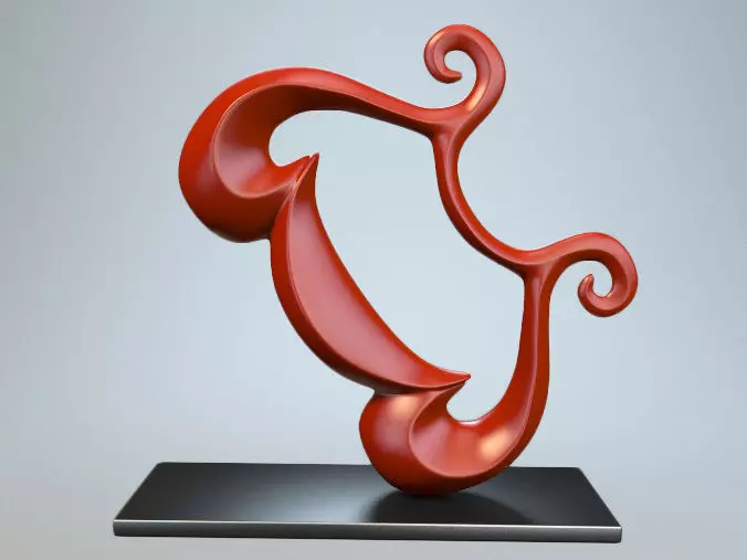 Abstract Figure m04 P 3D print model_0