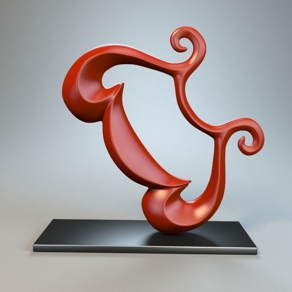 Abstract Figure m04 P 3D print model_4