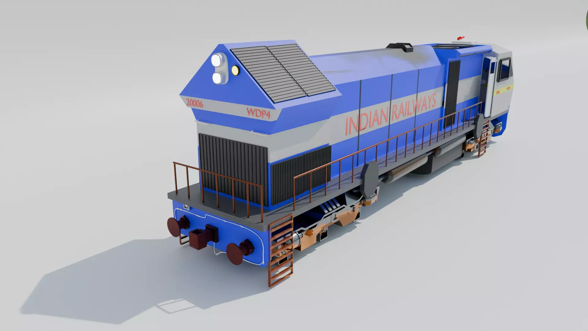 WDP4 DIESEL ENGINE Low-poly 3D model