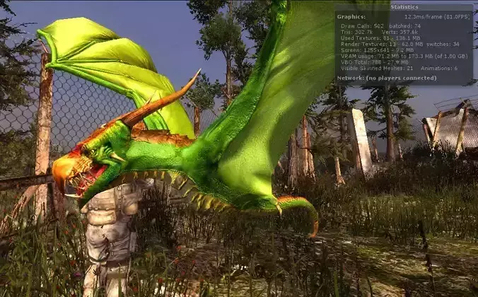 3Dfoin - Dragon Bat Low-poly 3D model