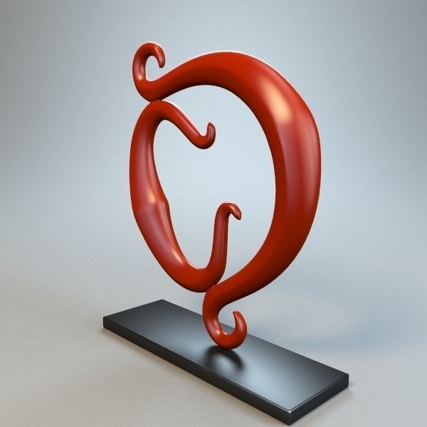 Abstract Figure m09 P 3D print model_5