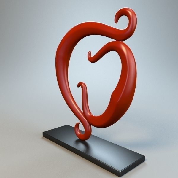 Abstract Figure m09 P 3D print model_4