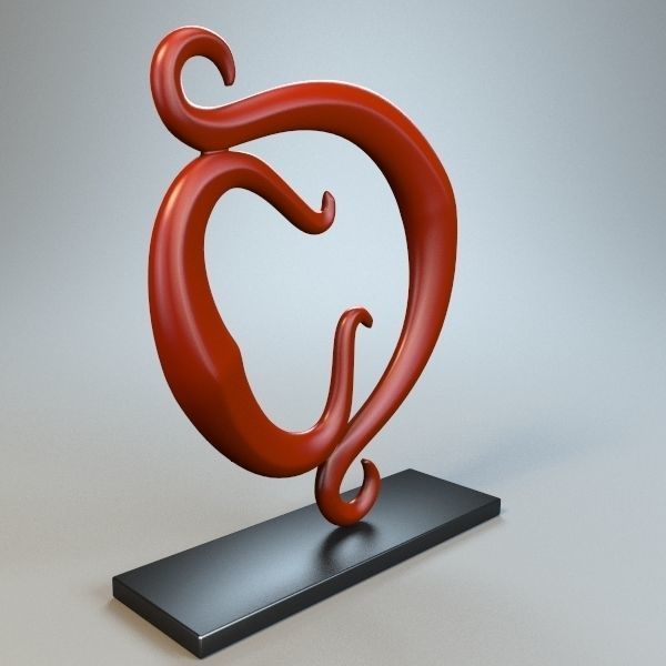 Abstract Figure m09 P 3D print model_2