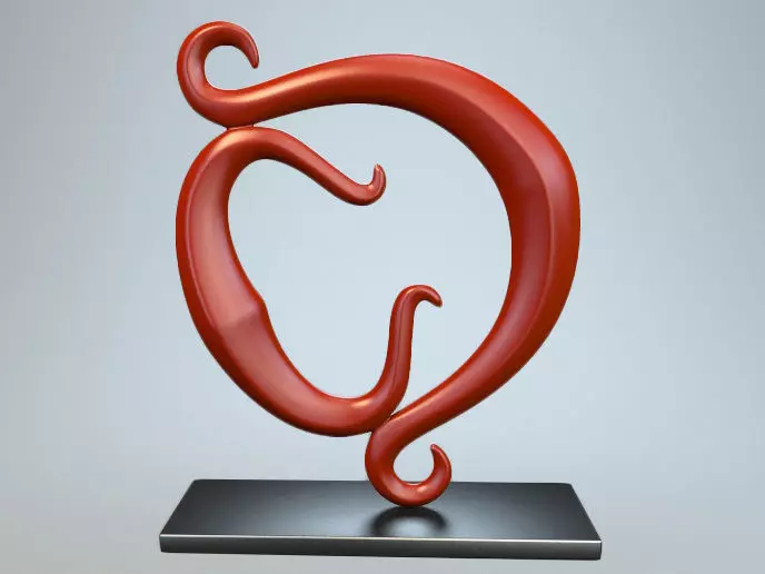 Abstract Figure m09 P 3D print model_0