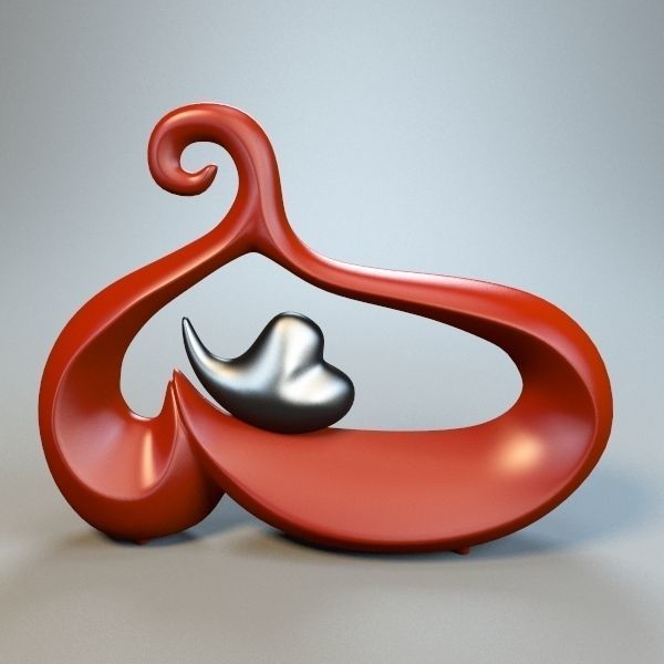 Black Hear m1 3D model_4