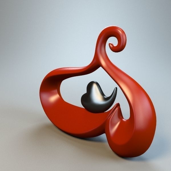 Black Hear m1 3D model_5