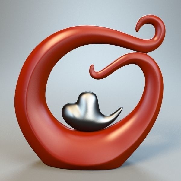 Black Heart m2 3D model_5