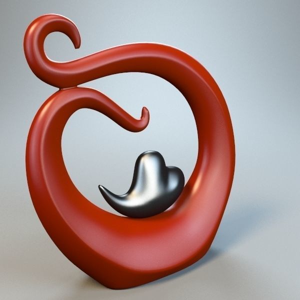 Black Heart m2 3D model_3