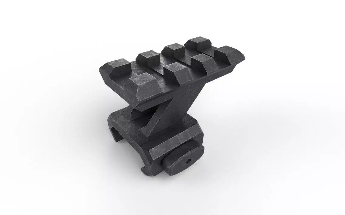 Gun Rail Mount M01 Low-poly 3D model