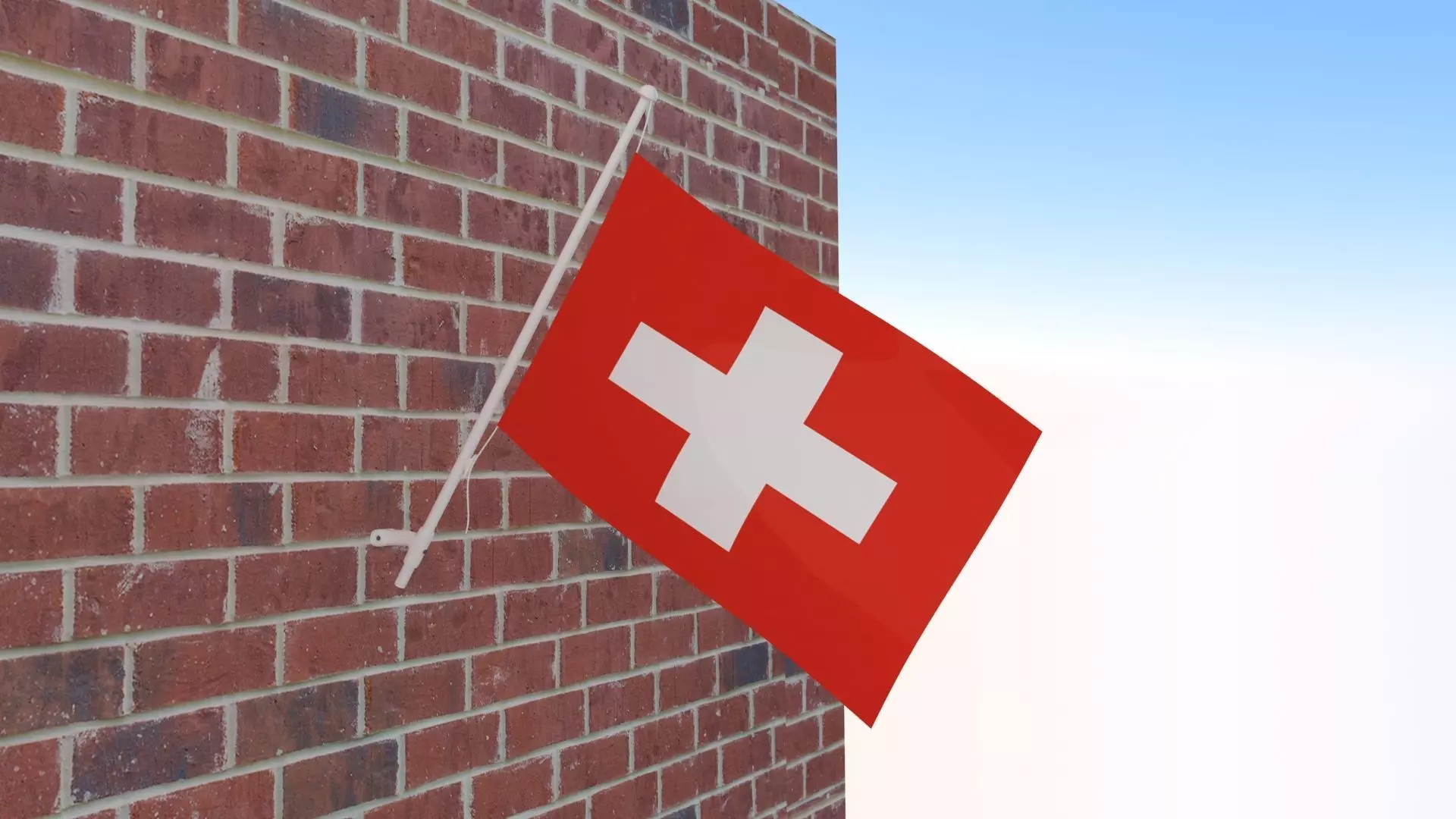 Flag of Switzerland 3D model
