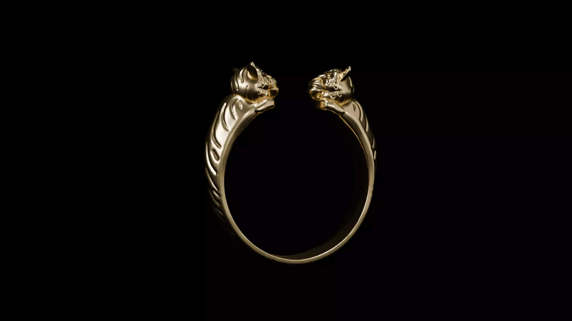 Lion Ring King Style 3D Printable Jewelry Model 3D print model