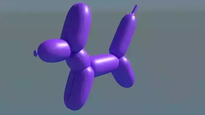 Balloon Dog 3D Model Low-poly 3D model