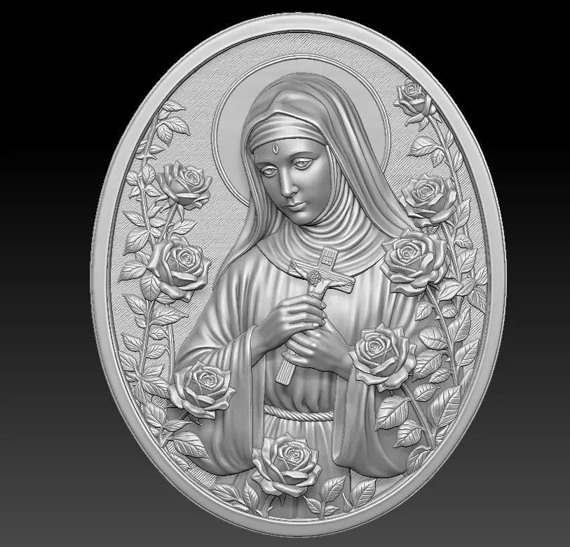 Saint Rita Pendant 3D print model