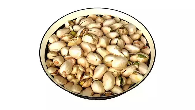 A  Bowl of Pistachio Nuts Low-poly 3D model 4