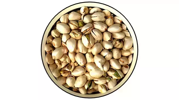A  Bowl of Pistachio Nuts Low-poly 3D model 5
