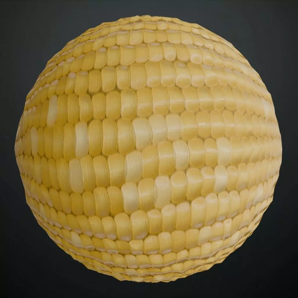 Realistic Yellow Corn Kernel PBR Seamless Texture
