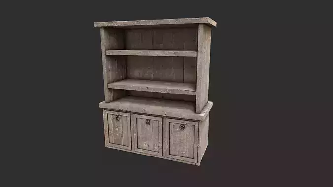 Medieval Environment Props 6 Kitchen Furniture Pack 1 Low-poly 3D model 3