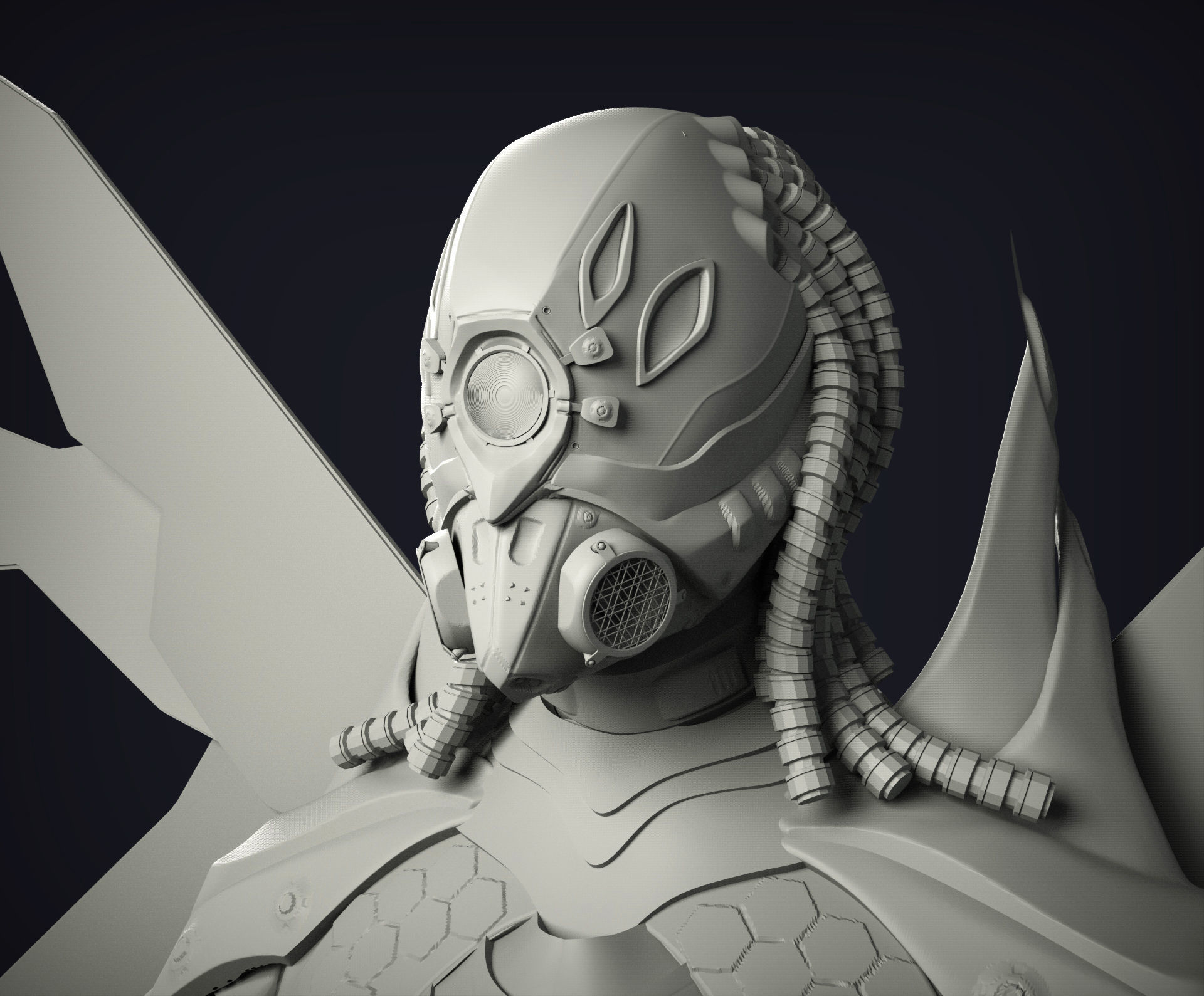 Robotic Female Character 3D model_8
