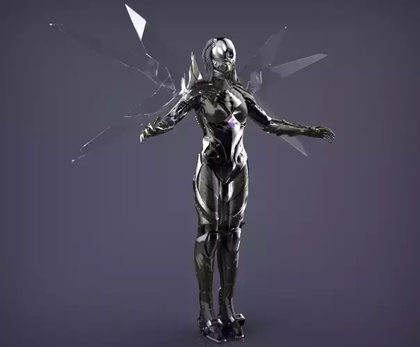 Robotic Female Character 3D model