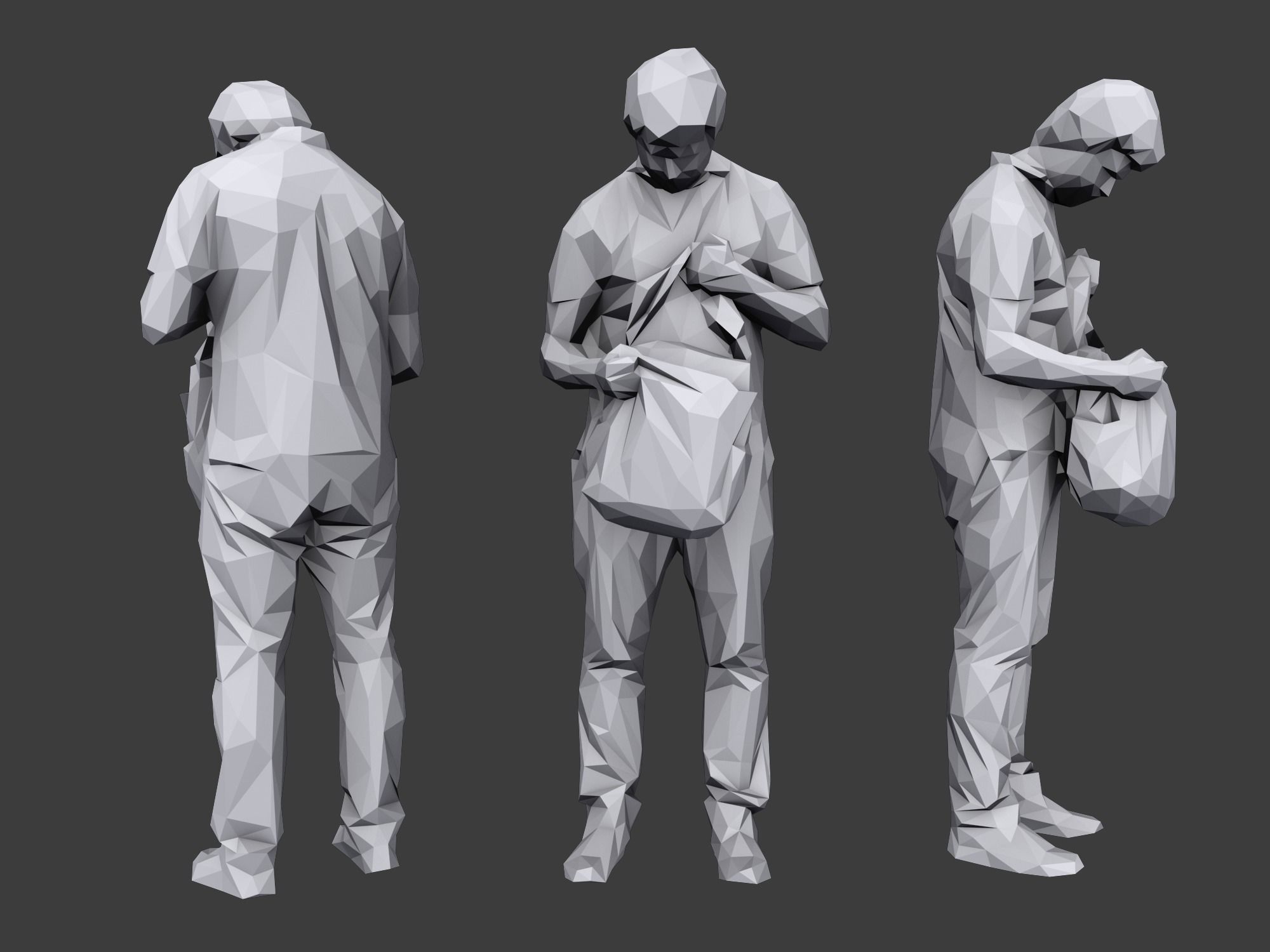 Lowpoly People Casual Pack Low-poly 3D model_3
