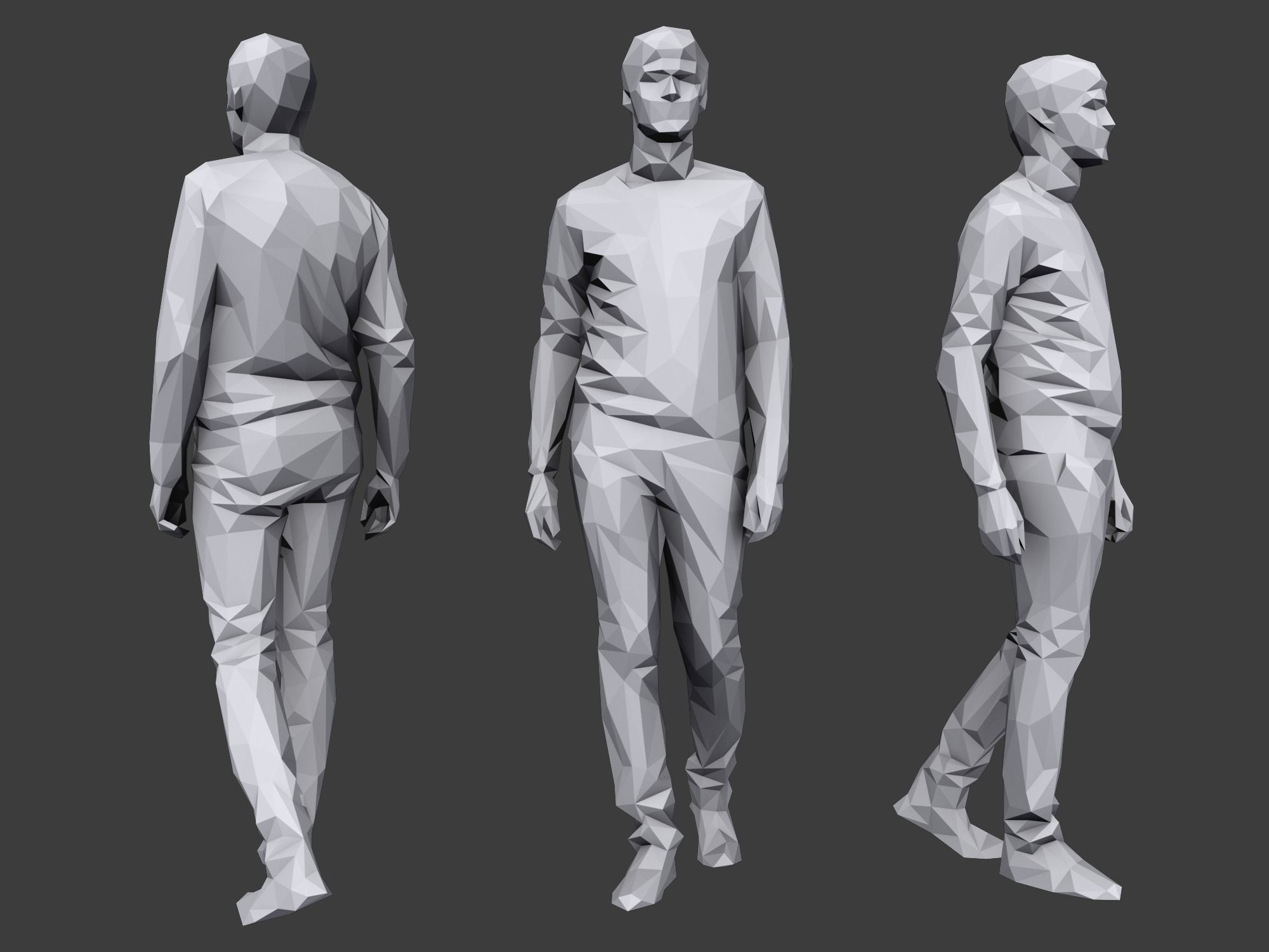 Lowpoly People Casual Pack Low-poly 3D model_8