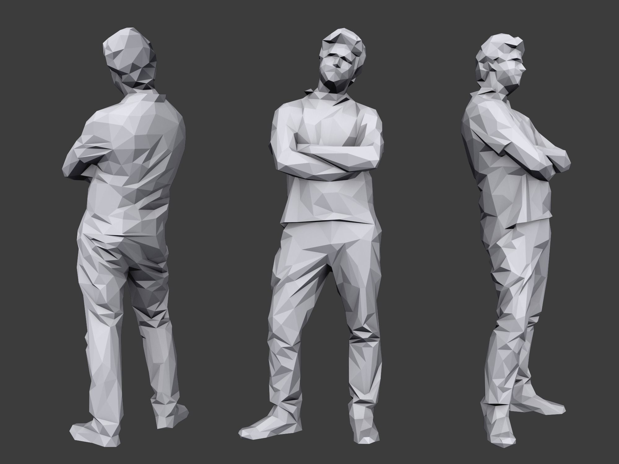 Lowpoly People Casual Pack Low-poly 3D model_5