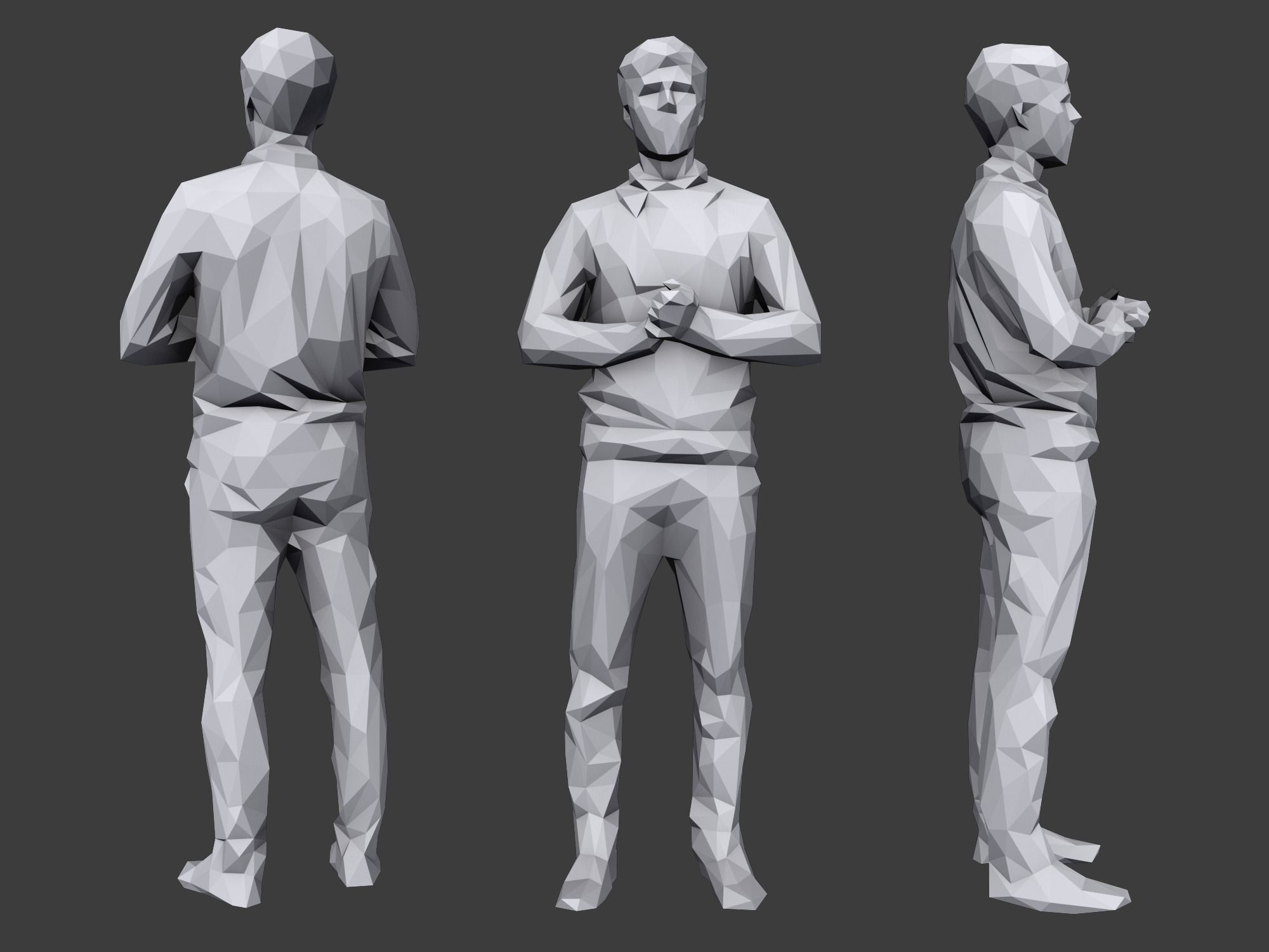 Lowpoly People Casual Pack Low-poly 3D model_6