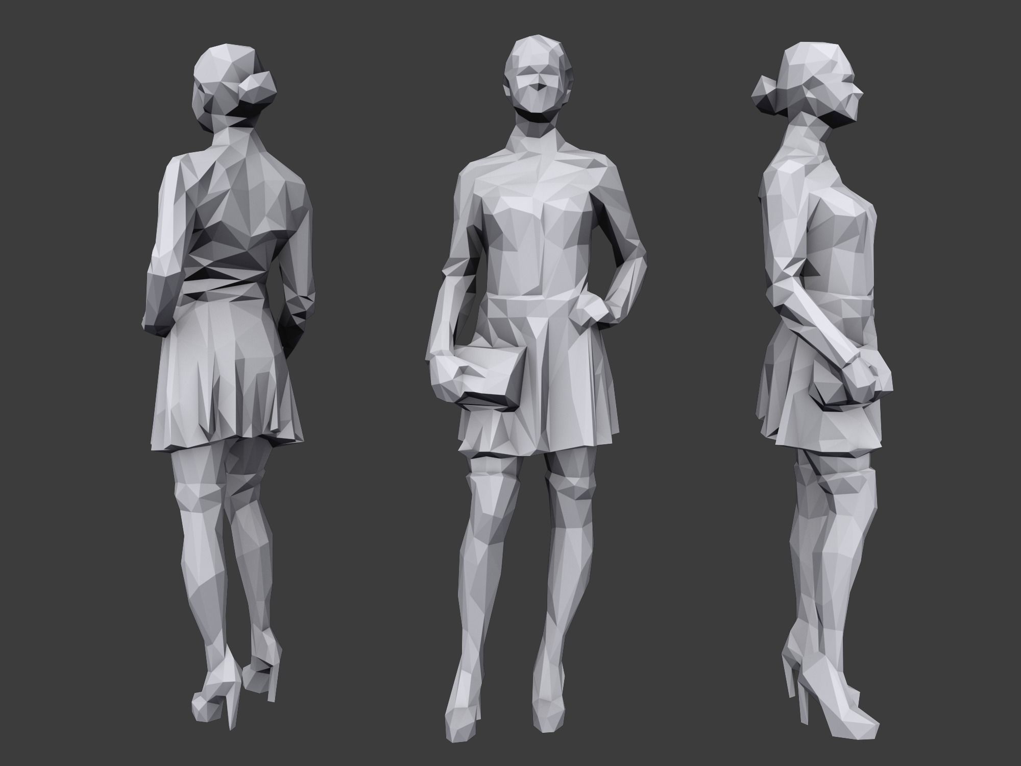 Lowpoly People Casual Pack Low-poly 3D model_4