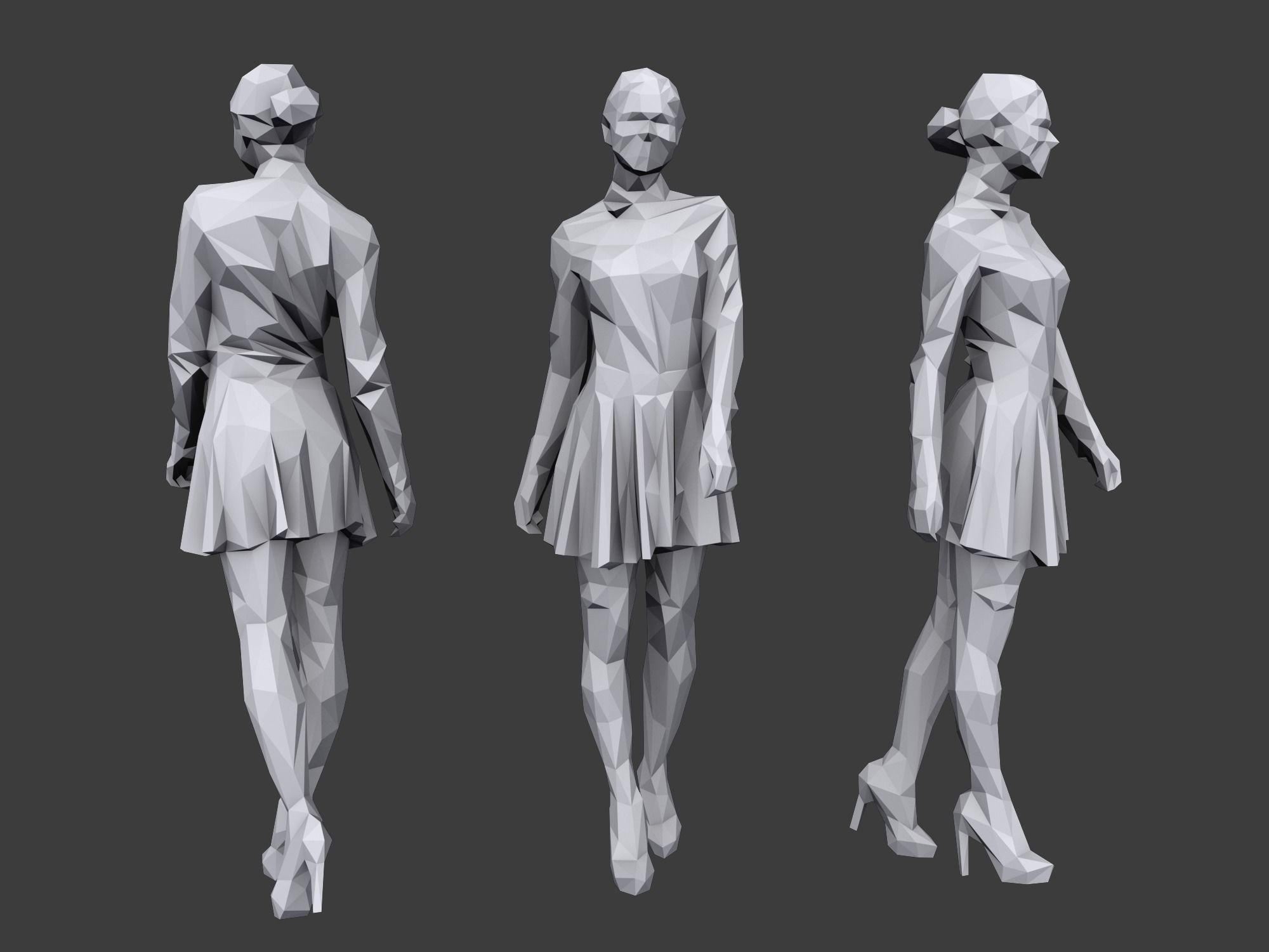 Lowpoly People Casual Pack Low-poly 3D model_7