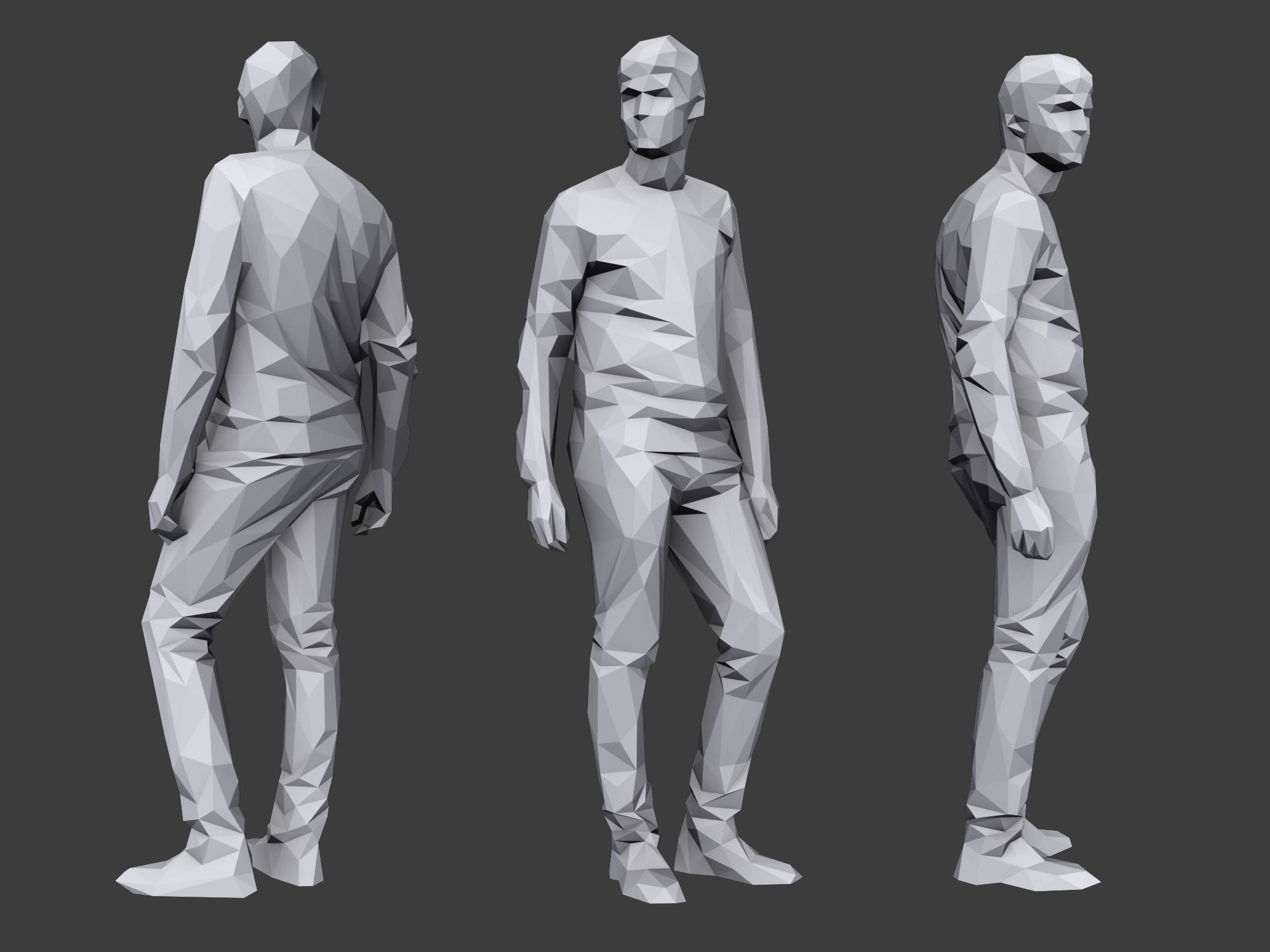Lowpoly People Casual Pack Low-poly 3D model_2